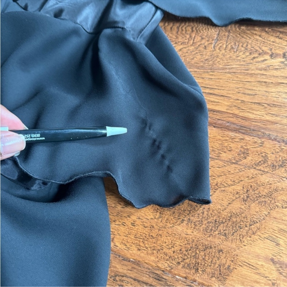Vintage After Dark Black Ruffle Maxi‎ Dress - Picture 9 of 14